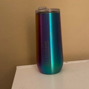 BrüMate Insulated Champagne Flute in the Rainbow Titanium color